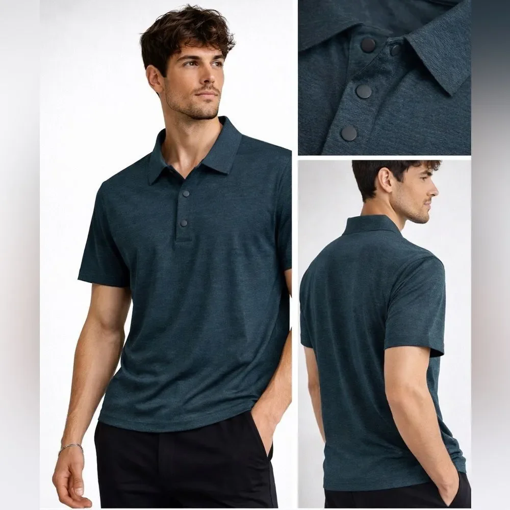 Men's Short-Sleeve Polo in teal sz XL NWT